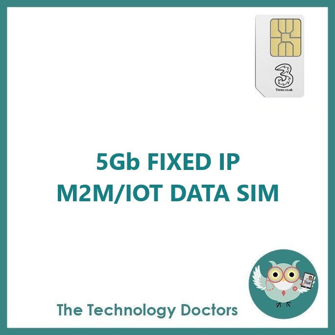 Three 5G/4G Data SIM with Fixed Public IP Address