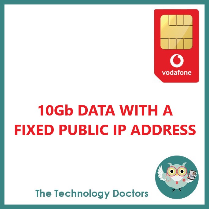 Vodafone 4G Data SIM with Fixed Public IP